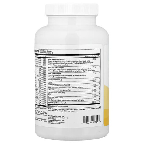 Multivitamines pour Hommes avec Super Adaptogènes, Verts, Épices et Vitamine A, Sans Fer 2