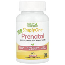 Simply One, Multivitamines Prénatales avec Super Verts, Épices, Vitamine A et Folate