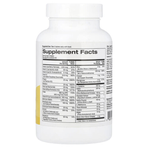 Multivitamines avec L-Cystéine, MSM, Vitamine A et Biotine 1