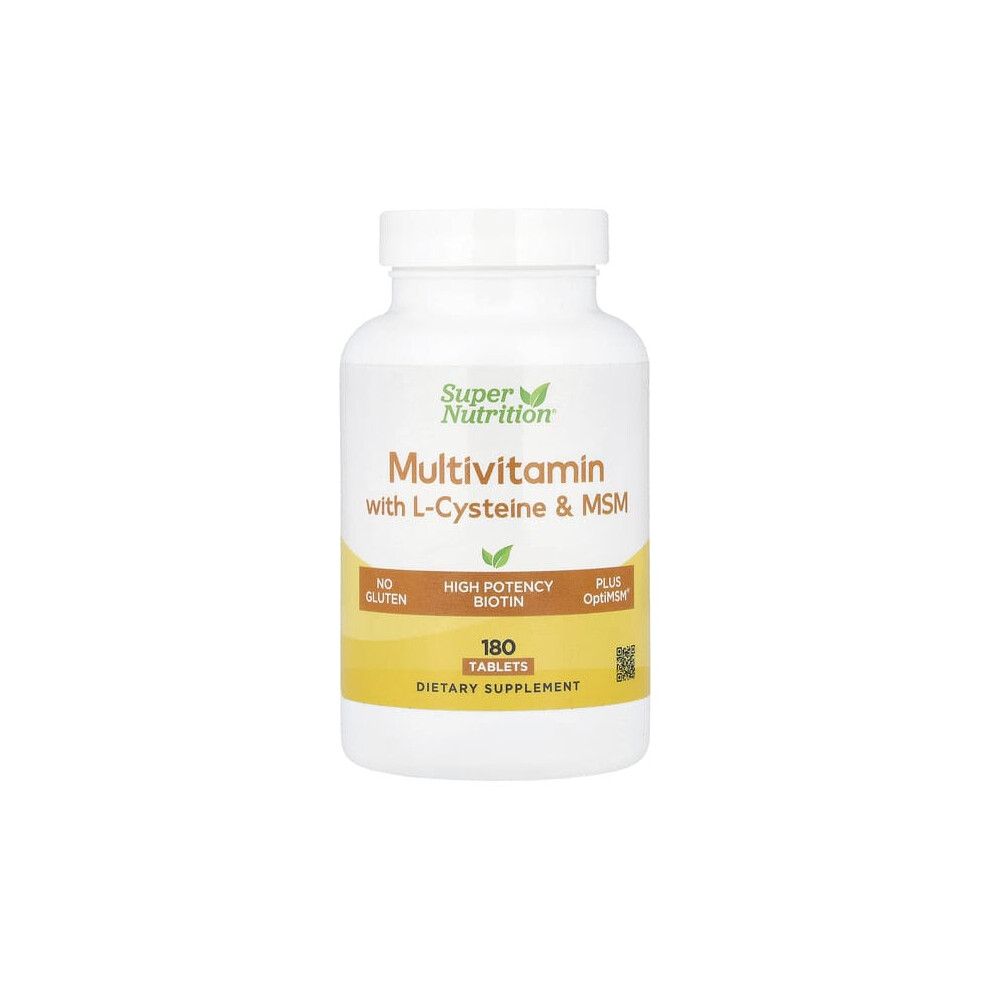Super Nutrition Multivitamins With L-Cysteine, Msm, Vitamin A, And Biotin