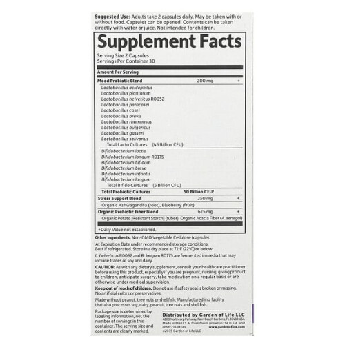 Dr. Formulated Probiotics, Mood+ 1