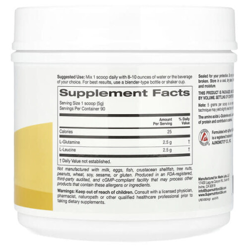 L-Glutamine + L-Leucine, Non Aromatisée 1