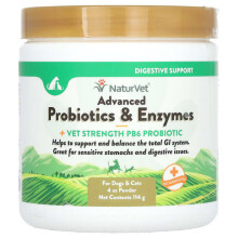 Advanced Probiotika & Enzyme + Veterinärstärke PB6 Probiotikum, Für Hunde & Katzen