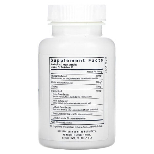 Vital Nutrients Spannungsausgleich Mit Ashwagandha 1