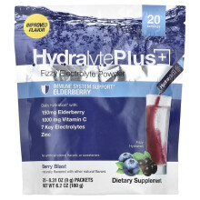 Hydralyte Plus+, Poudre d'Électrolytes Effervescente, Explosion de Baies