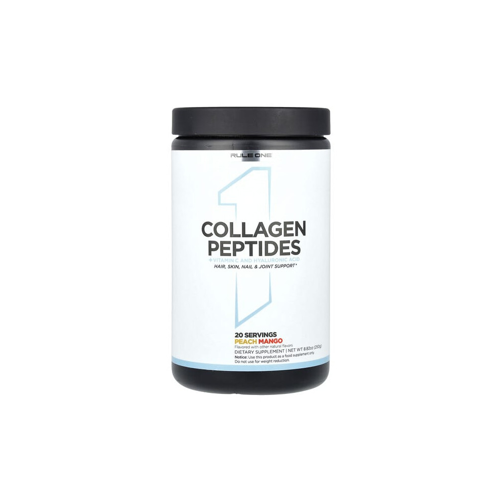 Rule One Proteins Peach Collagen Peptides + Vitamin C And Hyaluronic Acid, Mango