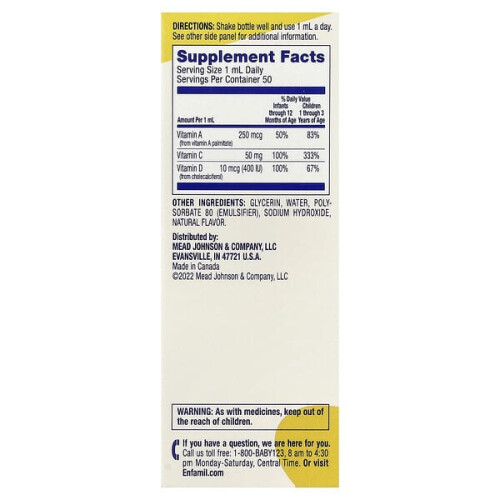 Tri-Vi-Soll, Gouttes de Vitamines A, C et D, 0-12 Mois, Fruit 1