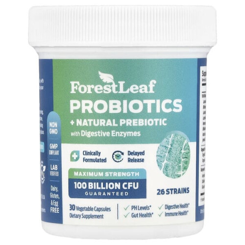 Probiotics + Natural Prebiotic with Digestive Enzymes, Maximum Strength 2