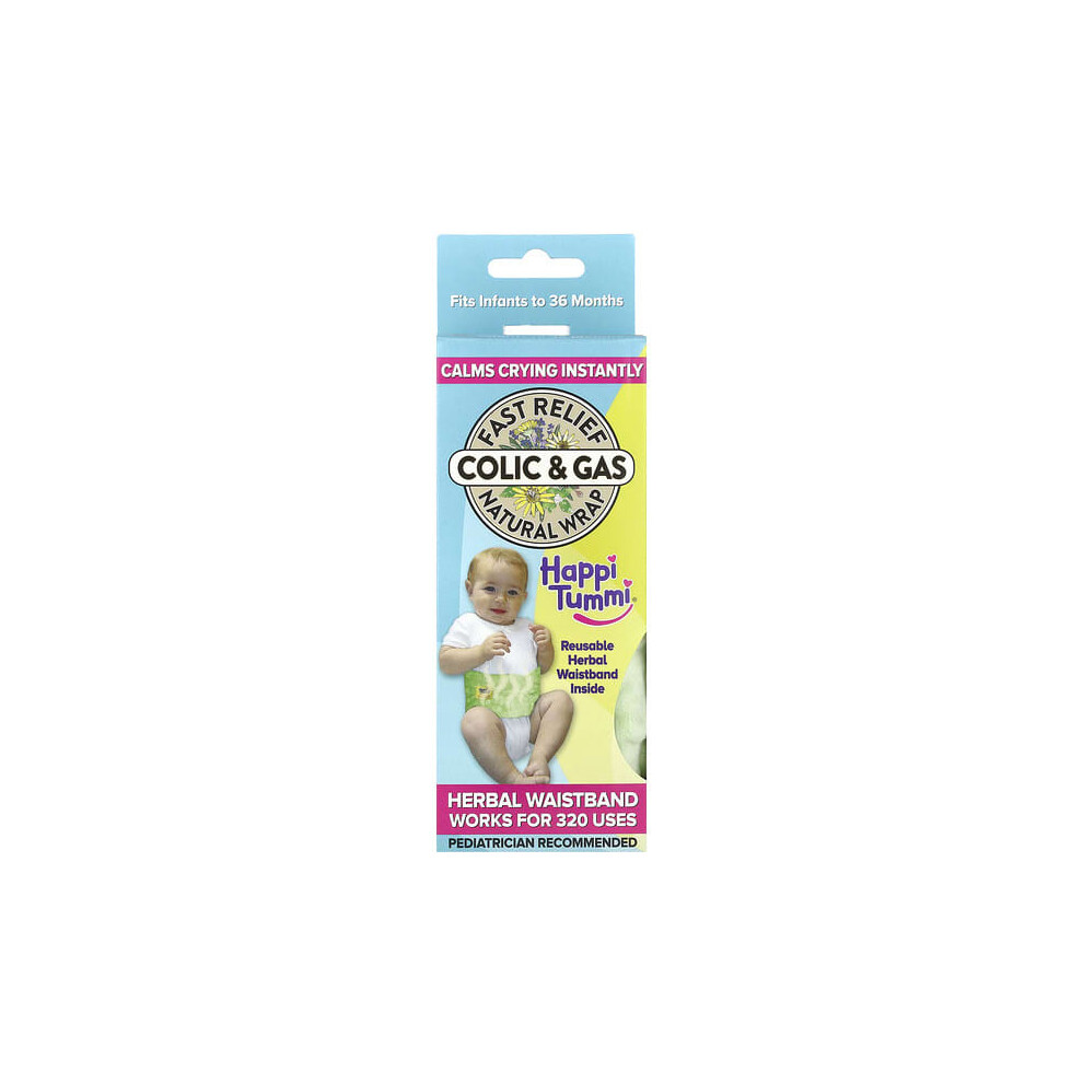 Happi Tummi Fast Relief Colic & Gas, Natural Wrap, Infants To 36 Months, Green