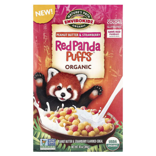 Bio Red Panda Puffs Müsli, Erdnussbutter & Erdbeere