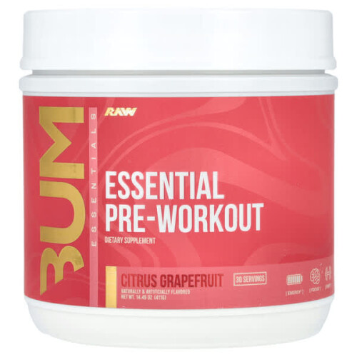 Bum Essentials, Essential Pre-Workout, Zitrus-Grapefruit