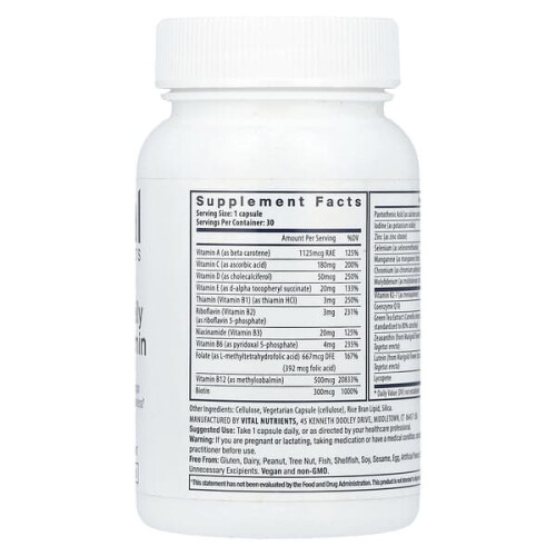 Vital Nutrients Einmal Täglich Multivitamin 1