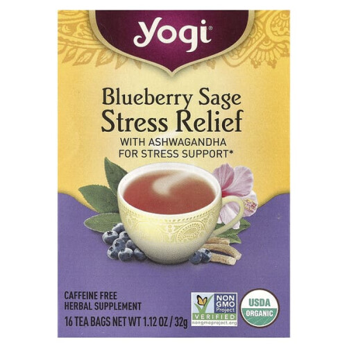 Stress Relief, Blueberry Sage, Caffeine Free