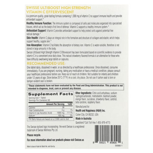 Ultiboost, Hochdosiertes Vitamin C, Erdbeere 1
