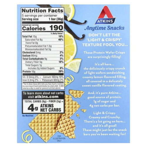 Anytime Snacks, Protein-Waffel-Crisps, Zitronencreme 1