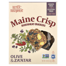Craquelins de sarrasin Maine Crisp, olive et za'atar
