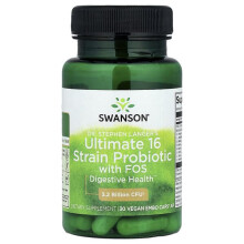 Probiotique Ultimate 16 Souches du Dr Stephen Langer avec FOS