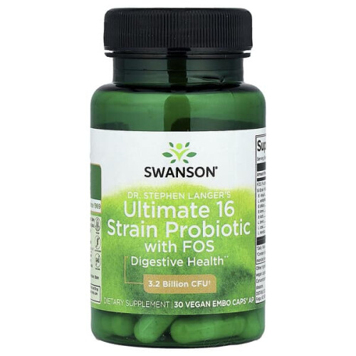 Probiotique Ultimate 16 Souches du Dr Stephen Langer avec FOS