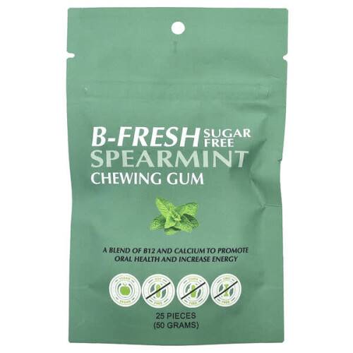 Gomme à mâcher, sans sucre, menthe verte