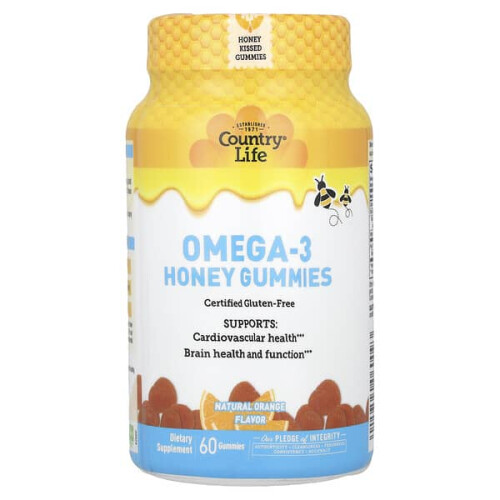 Omega-3 Honig-Gummis, Natürliche Orange