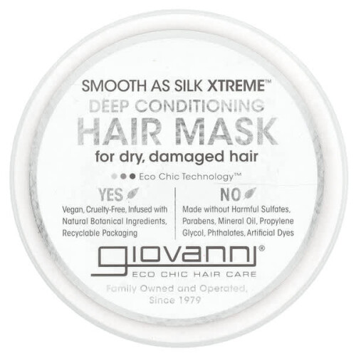 Giovanni Smooth As Silk Xtreme, Masque Capillaire Hydratant Intense