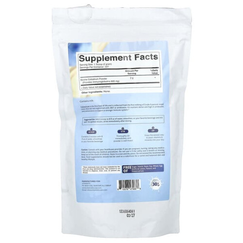 Bovine Grass Fed Colostrum, Unflavored 1