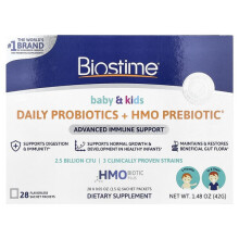 Bébé & Enfants, Probiotiques Quotidiens + Prébiotique HMO, 3 Mois à 6 Ans, Sans Saveur