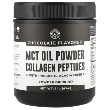 MCT-Öl-Pulver Kollagen-Peptide mit präbiotischer Akazienfaser, Schokolade