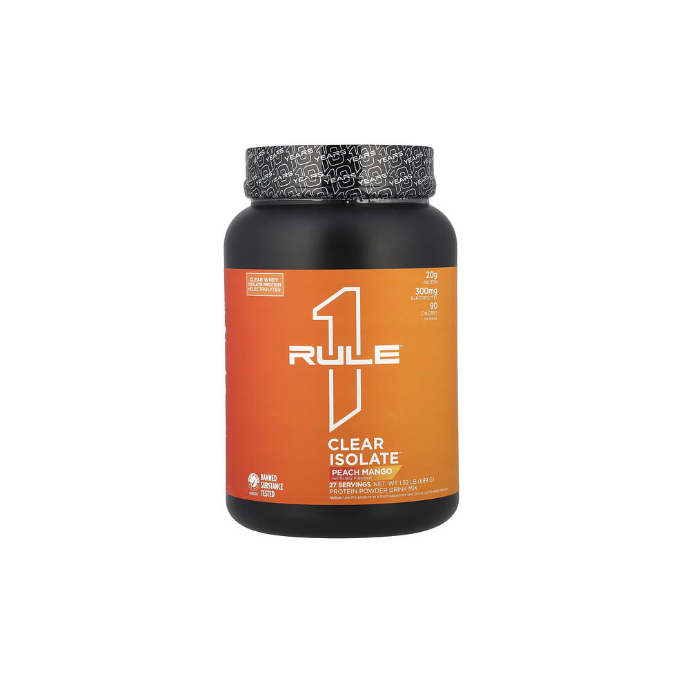 Rule One Proteins Peach Clear Isolate, Mango