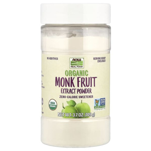 NOW Foods Organic Monk Fruit Extract Powder, Zero-Calorie Sweetener