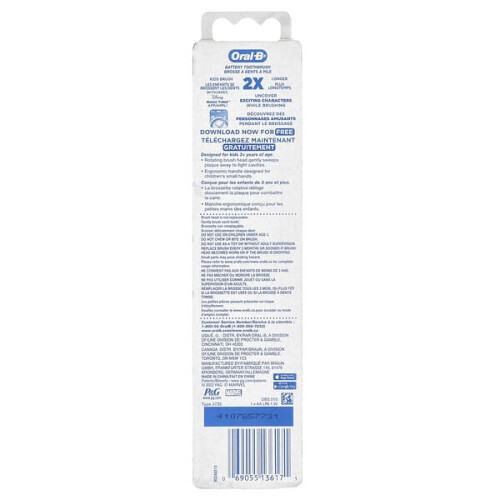 Oral-B Battery Toothbrush, Soft, 3+ Yrs, Spider-Man 1