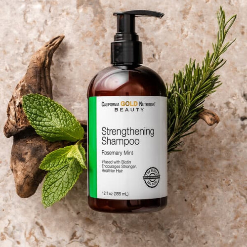 Stärkendes Shampoo, Biotin, Rosmarin Minze 2