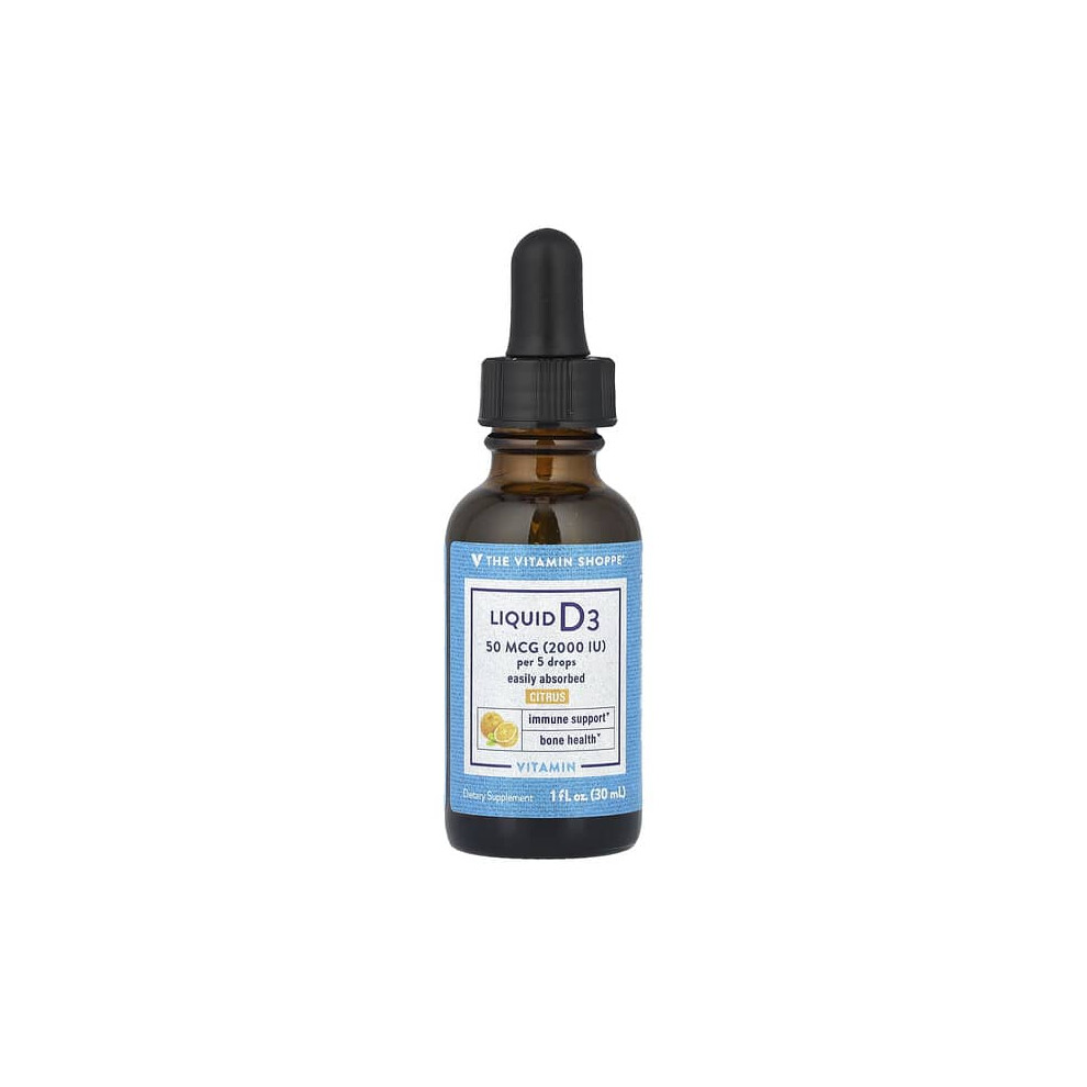 The Vitamin Shoppe Liquid Vitamin D3, Citrus