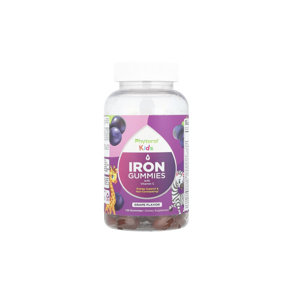 Phytoral Kids, Iron Gummies With Vitamin C, Grape