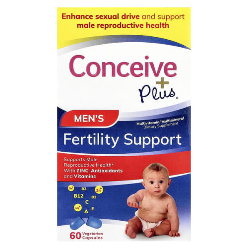 Conceive Plus, Mannen Fertiliteit Ondersteuning, 60 Vegetarische Capsules 1