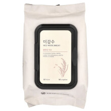 The Face Shop, Rice Water Bright, Cleansing Facial Wipes, 50 Wipes
