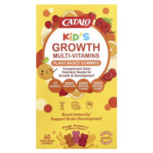 Kinder Wachstums-Multivitamine, pflanzliche Gummis, ab 2 Jahren, Orange, Erdbeere & Kirsche