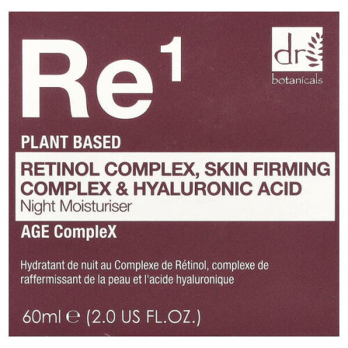 Re1, Complexe de Rétinol, Complexe Raffermissant et Acide Hyaluronique, Crème de Nuit 1