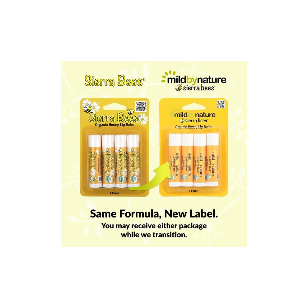Mild By Nature Sierra Bees, Organic Lip Balms, Honey