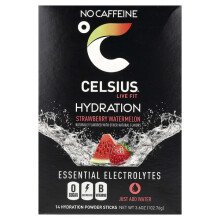 Live Fit, Hydration, Essential Electrolytes, No Caffeine, Strawberry Watermelon