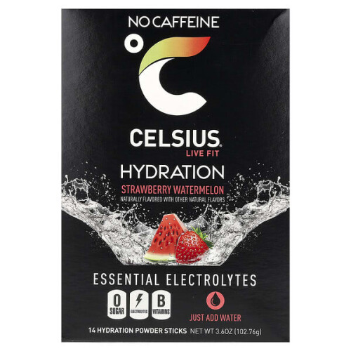 Live Fit, Hydration, Essential Electrolytes, No Caffeine, Strawberry Watermelon