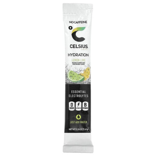 Live Fit, Hydration, Essential Electrolytes, No Caffeine, Lemon Lime 1