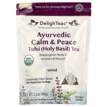 Thé ayurvédique calme et paix au tulsi (basilic sacré), Sans caféine