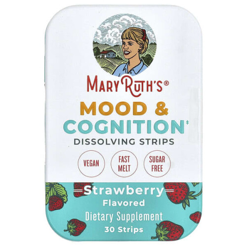 Mood & Cognition Dissolving Strips, Strawberry