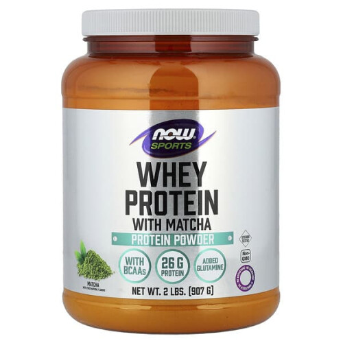 NOW Foods Sport, Poudre de Protéine de Lactosérum, Matcha