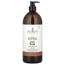 Sukin, Botanická telašia hmota, Pre všetky typy pleti, Kokosový radost, 33.82 fl oz (1 l)