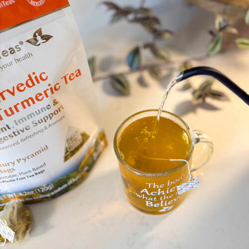 Ayurvedic Herbal Turmeric Tea, Caffeine Free 2