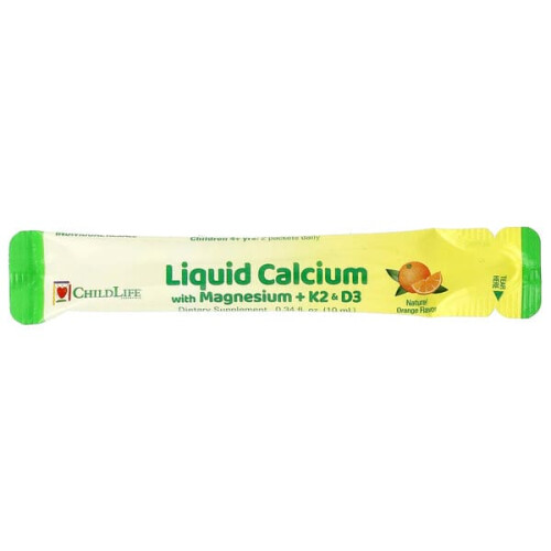 Liquid Calcium with Magnesium Plus K2 & D3, Natural Orange 2