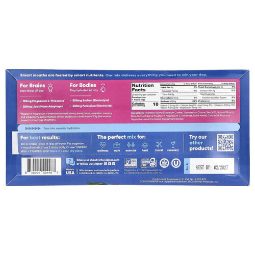 IQMIX, Hydration + Clarity + Mood Mix, Blaubeere Granatapfel 1