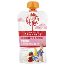 Peter Rabbit Organics, Bio-Fruchtpüree, Super Hafer & Samen, Banane & Erdbeere